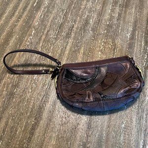 Brown Coach Mini Clutch